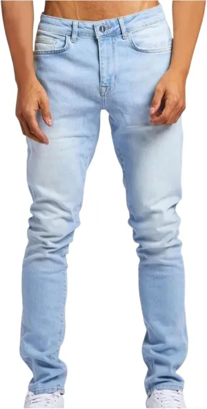 2025 Men's Casual Pants Stretchy Pleated Jeans Slim Fit Denim Pants