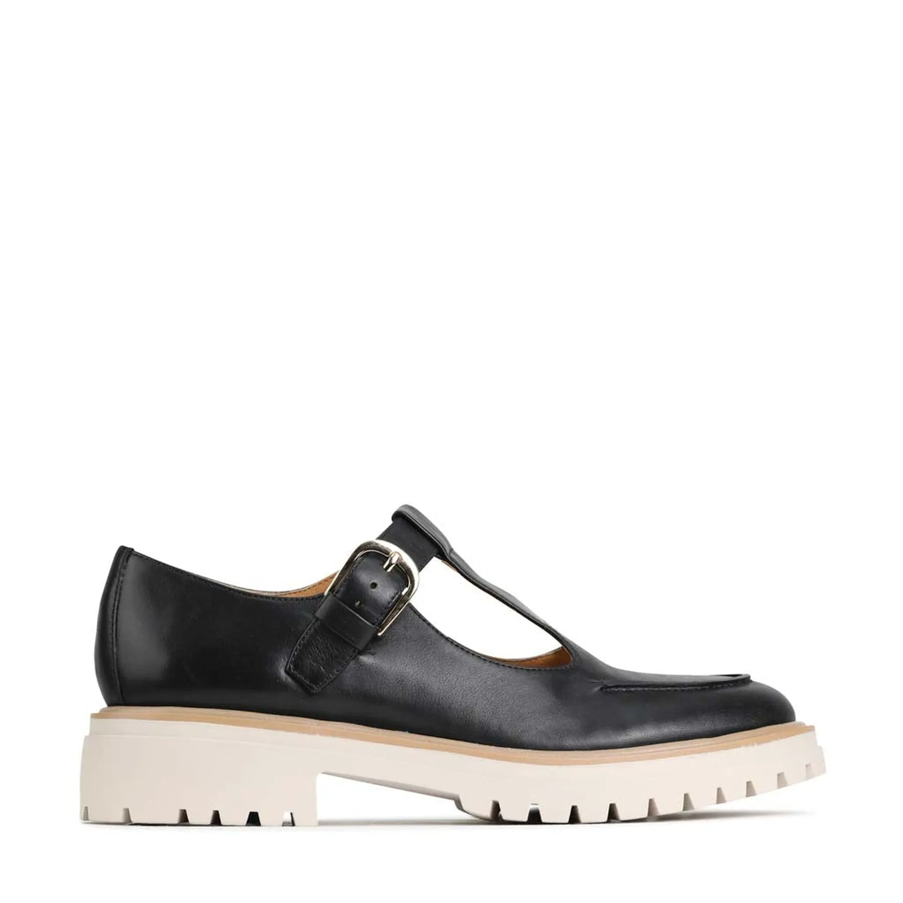 ANJA T-BAR LOAFERS LEATHER