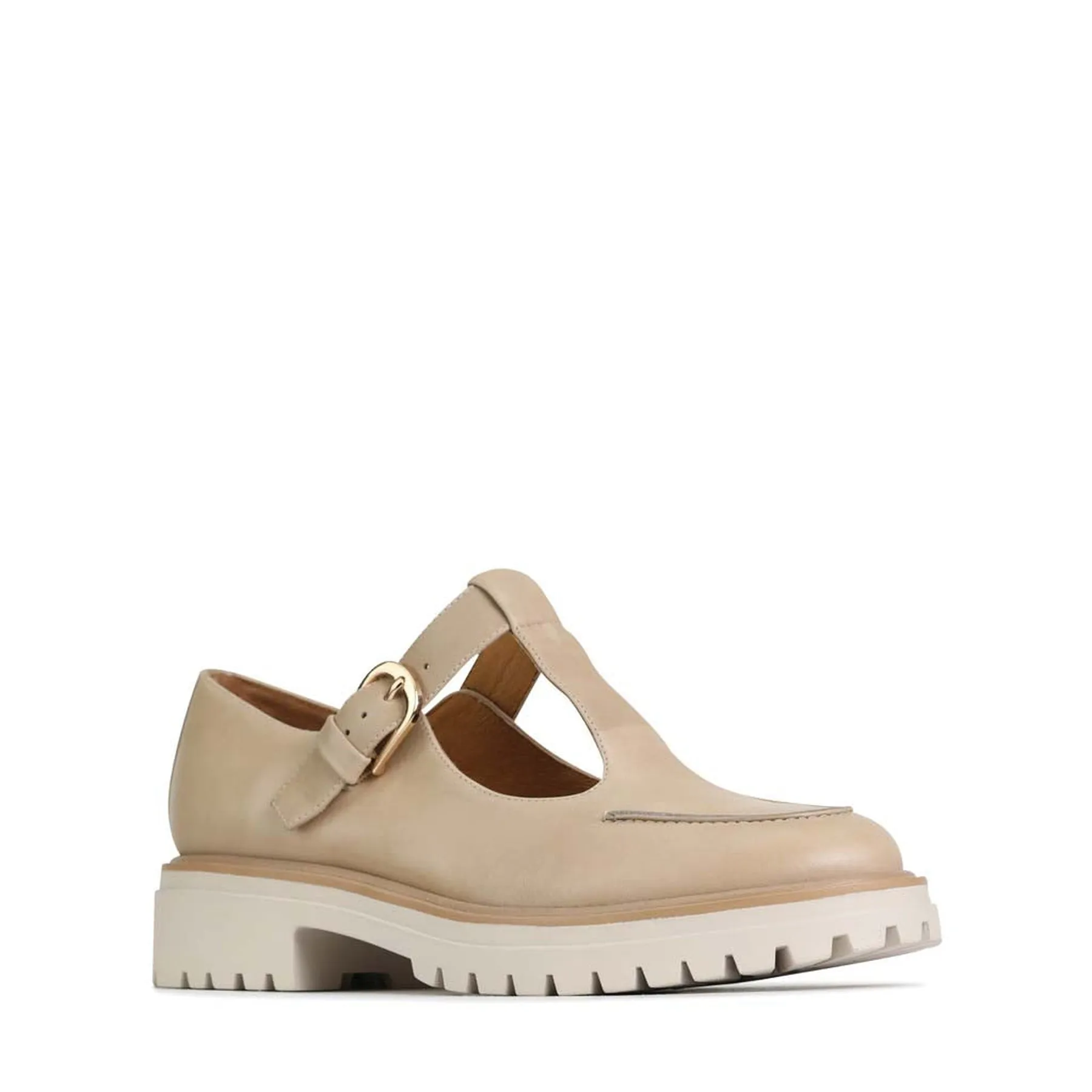 ANJA T-BAR LOAFERS LEATHER