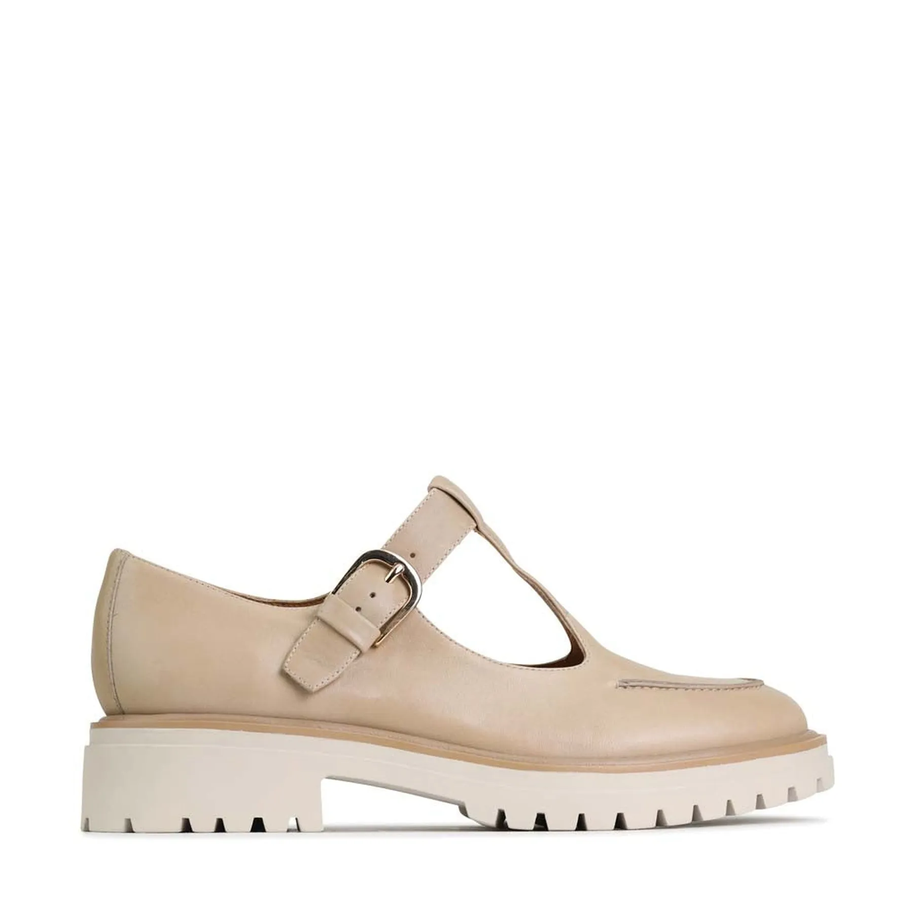 ANJA T-BAR LOAFERS LEATHER
