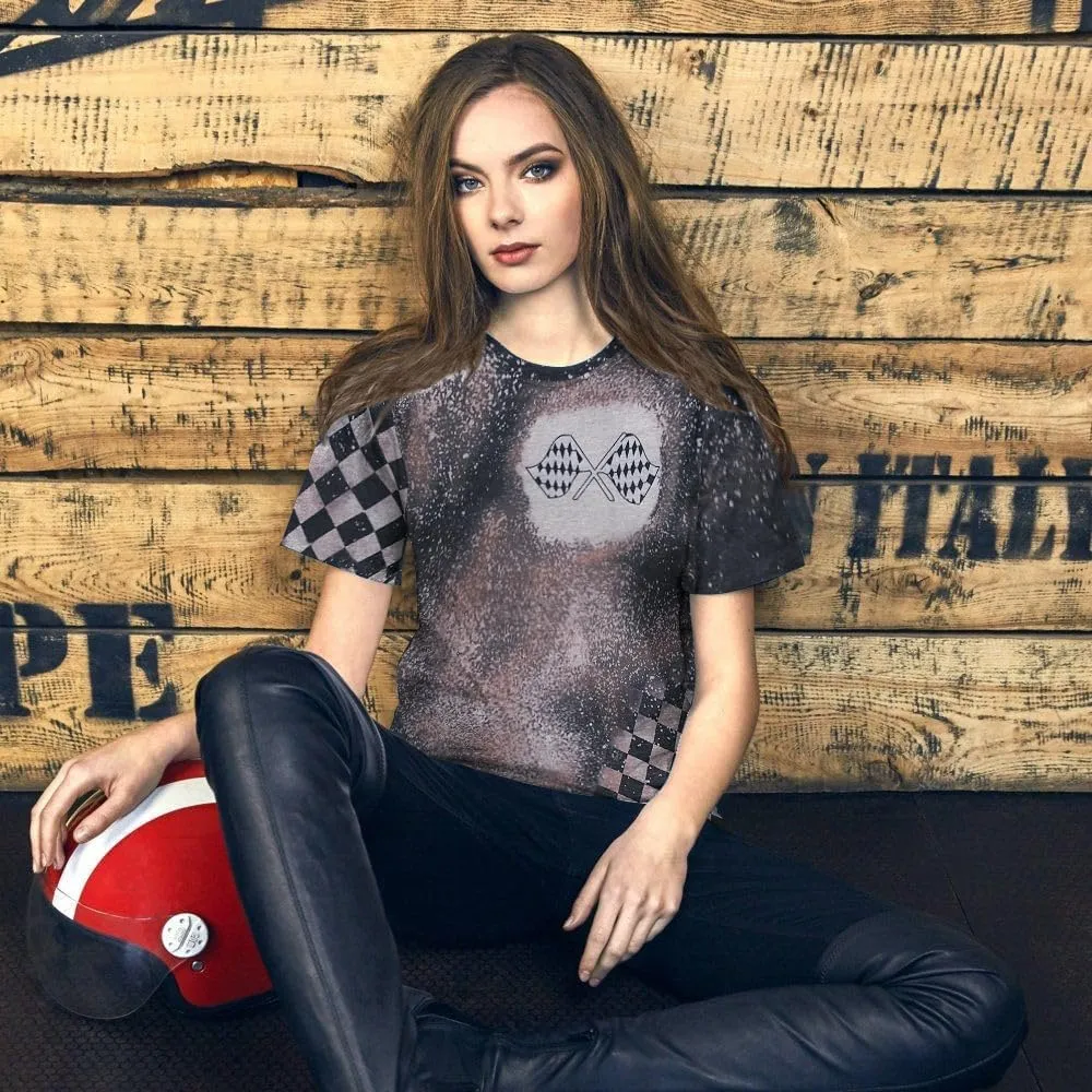 BANGELY Start Your Engines Tshirt Checkered Flag Racing Shirts Raceday Casual Unisex Short Sleeve Tee Tops
