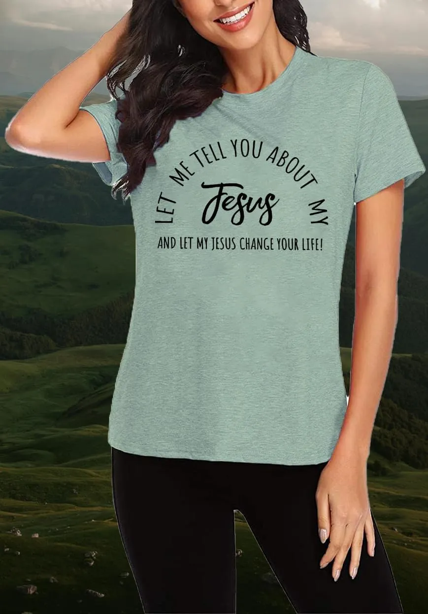 Christian Shirts for Women Summer Casual Short Sleeveless Jesus Tee Tops