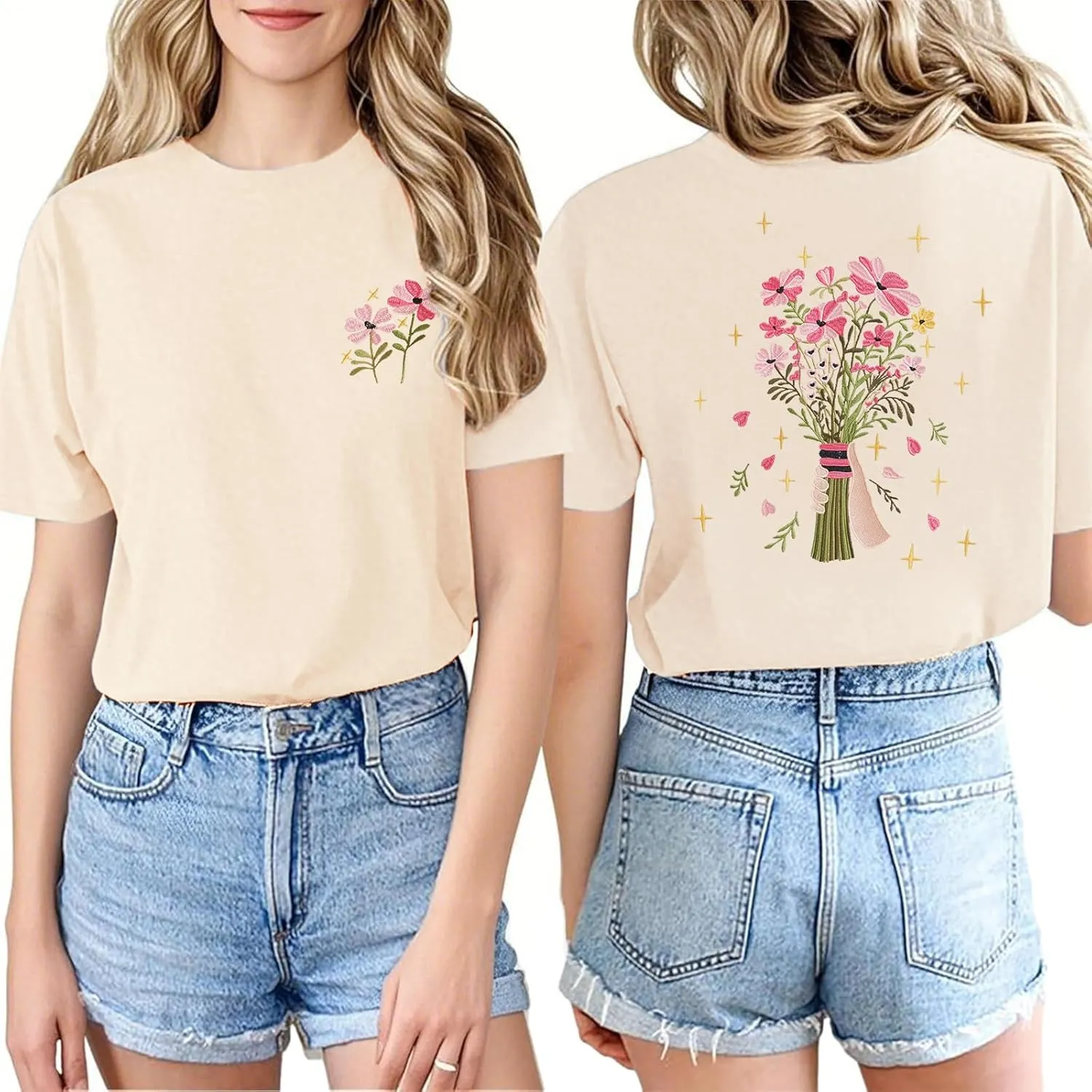 Chulianyouhuo Sunflower Graphic Shirt for Women Cute Flower Short Sleeve Ladies Tee Tops Teen Girls Casual T Shirt