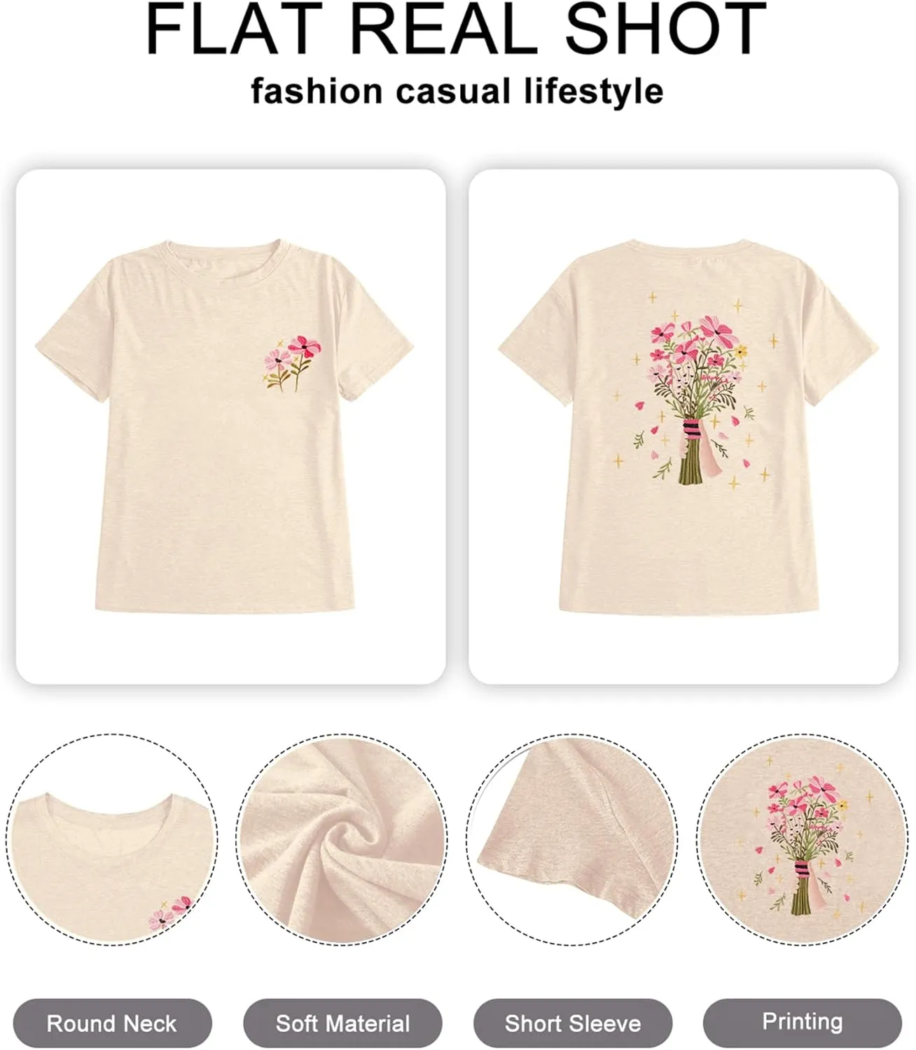 Chulianyouhuo Sunflower Graphic Shirt for Women Cute Flower Short Sleeve Ladies Tee Tops Teen Girls Casual T Shirt