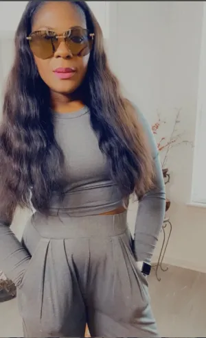 Comfy Cute |  Charcoal High Waist Palazzo Pant Lounge Wear Set