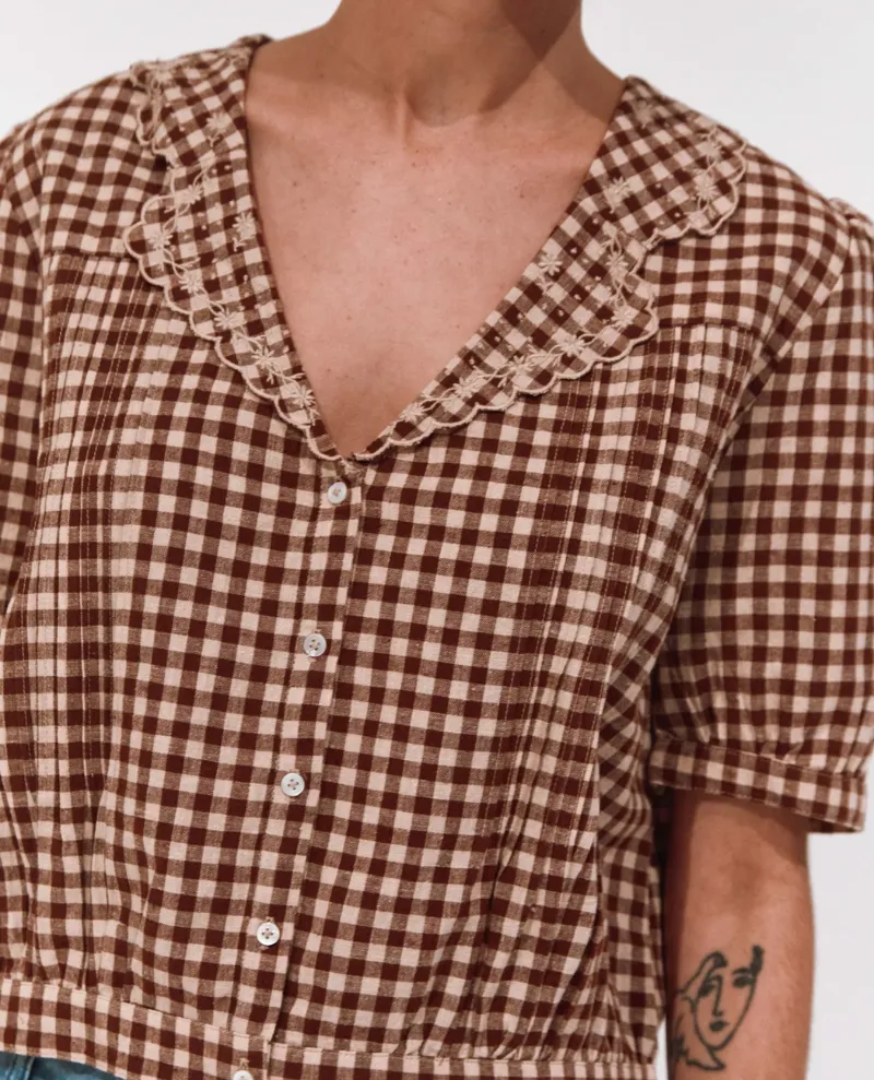 Emile & Ida Boby Chocolate Brown Blouse