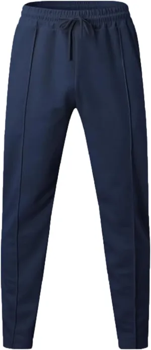 Finelylove Mens Sweatpants Stretchy Lightweight Workout Pants Pleated Front Tapered Leisure Trousers with Pockets