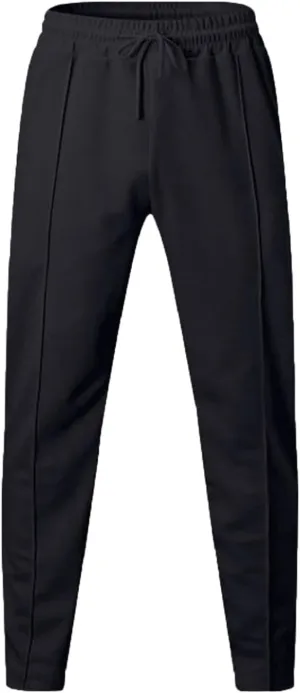 Finelylove Mens Sweatpants Stretchy Lightweight Workout Pants Pleated Front Tapered Leisure Trousers with Pockets