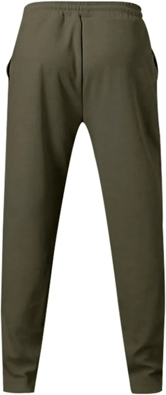 Finelylove Mens Sweatpants Stretchy Lightweight Workout Pants Pleated Front Tapered Leisure Trousers with Pockets