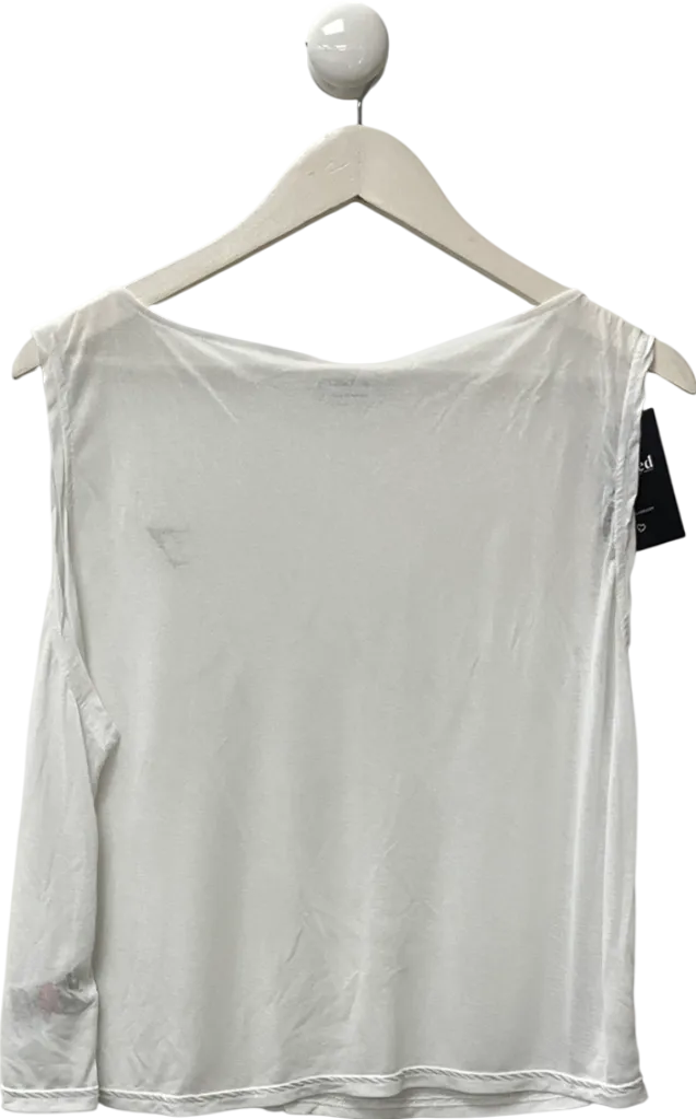 gymshark White Training Drop Arm Tank Top UK M