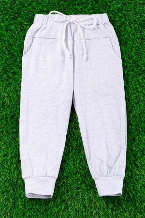 Light Gray Joggers with Drawstring