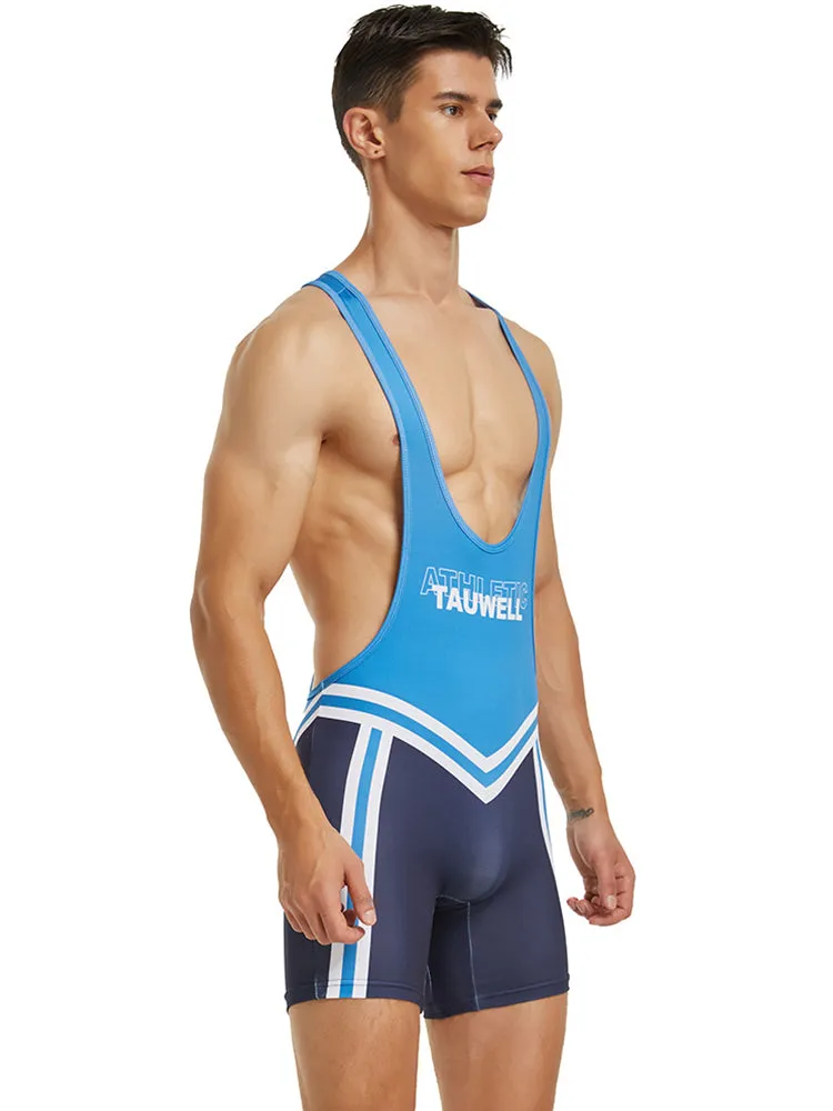 Mens Fitness Wrestling Singlet Bodysuit