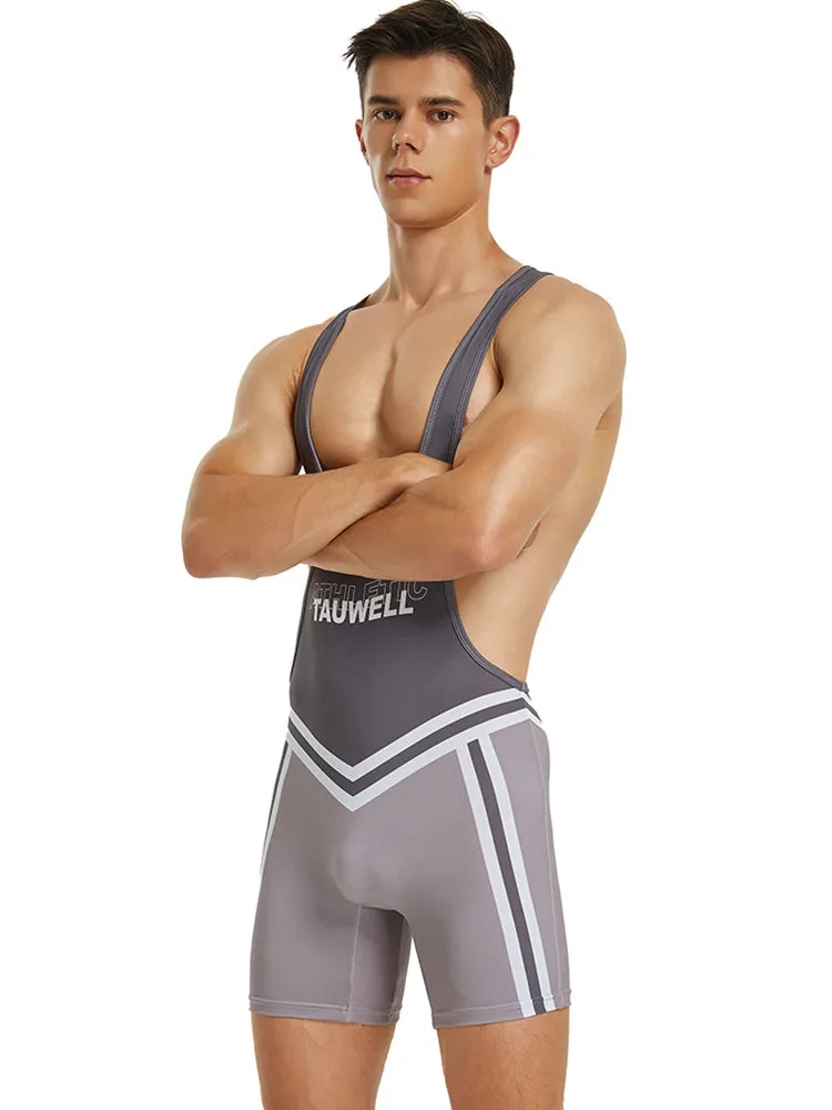 Mens Fitness Wrestling Singlet Bodysuit