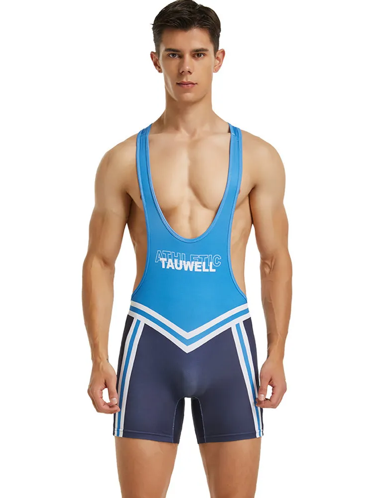 Mens Fitness Wrestling Singlet Bodysuit