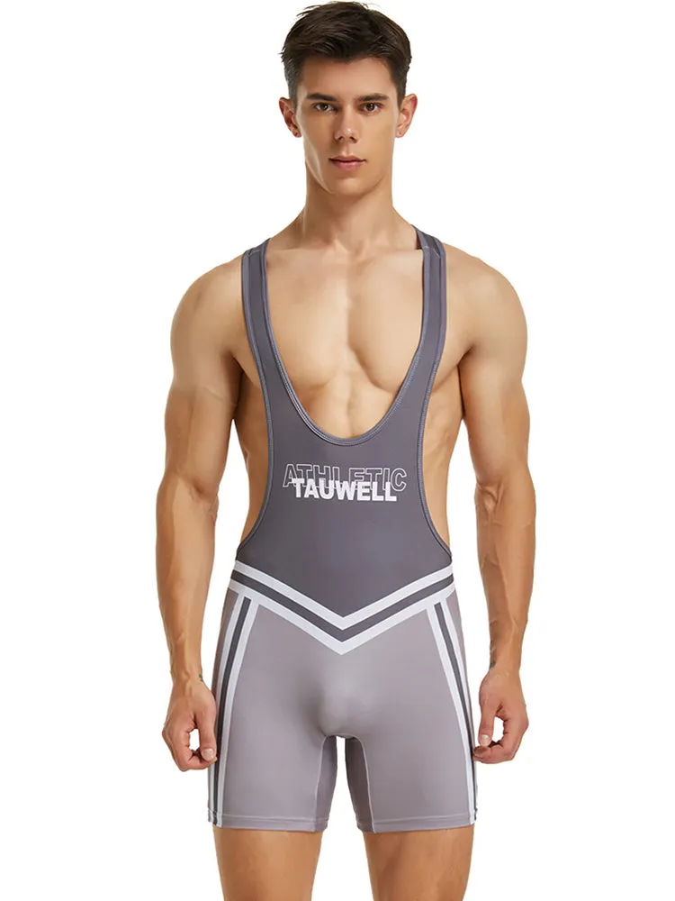 Mens Fitness Wrestling Singlet Bodysuit