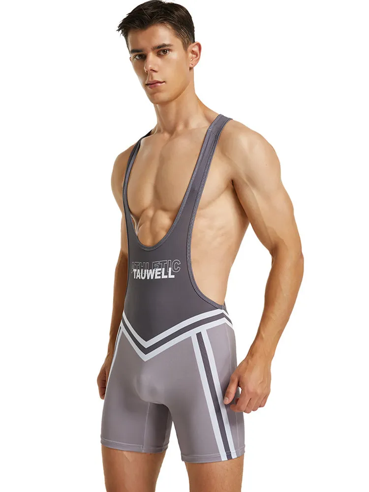 Mens Fitness Wrestling Singlet Bodysuit