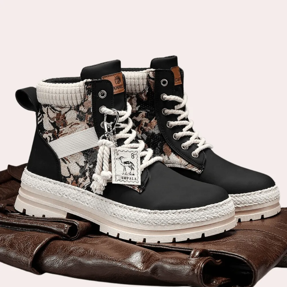 Men's High-Top Outdoor Shoes: Trendy & Durable