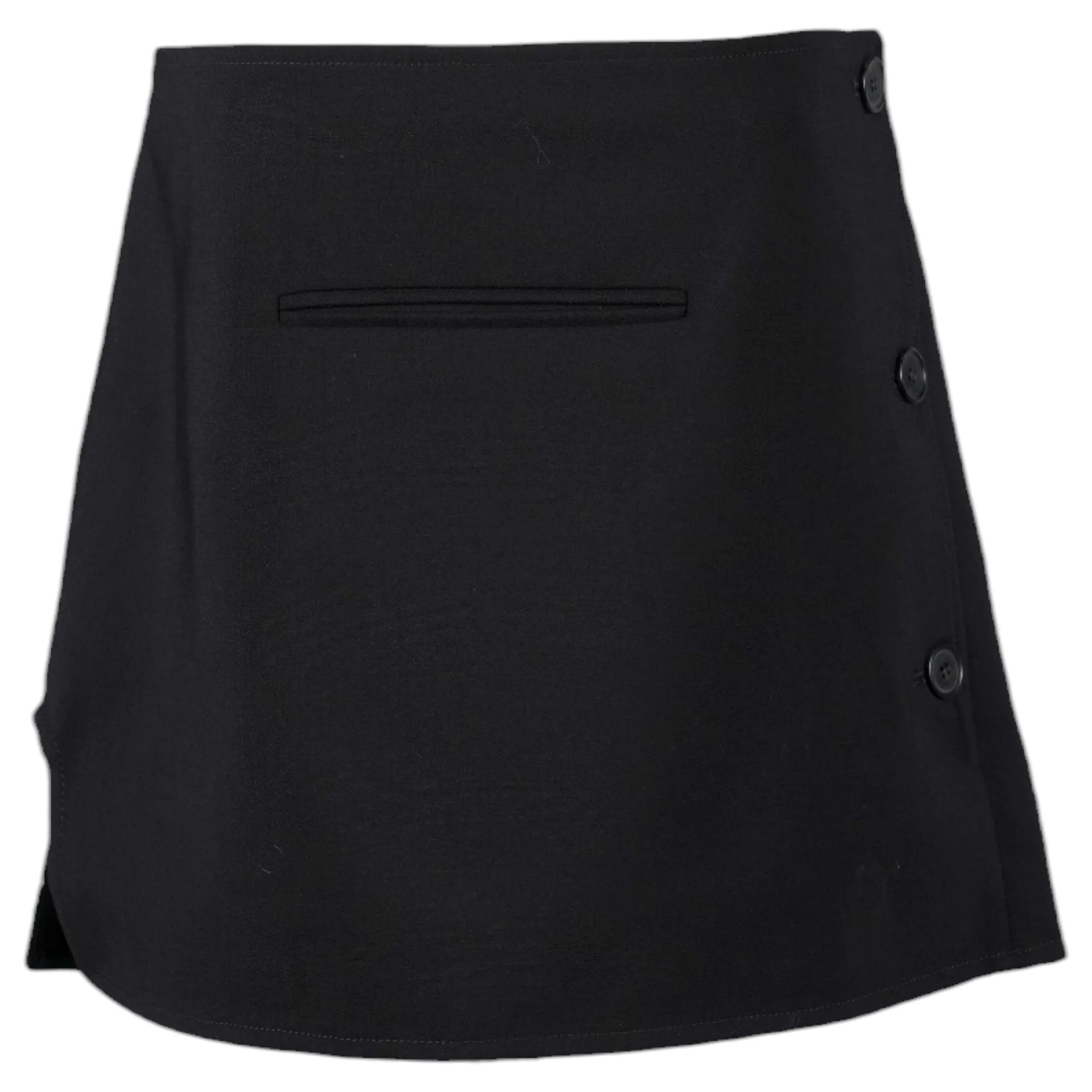MINI SKIRT OBLIQUE TAILORED WOOL / 9999:BLACK