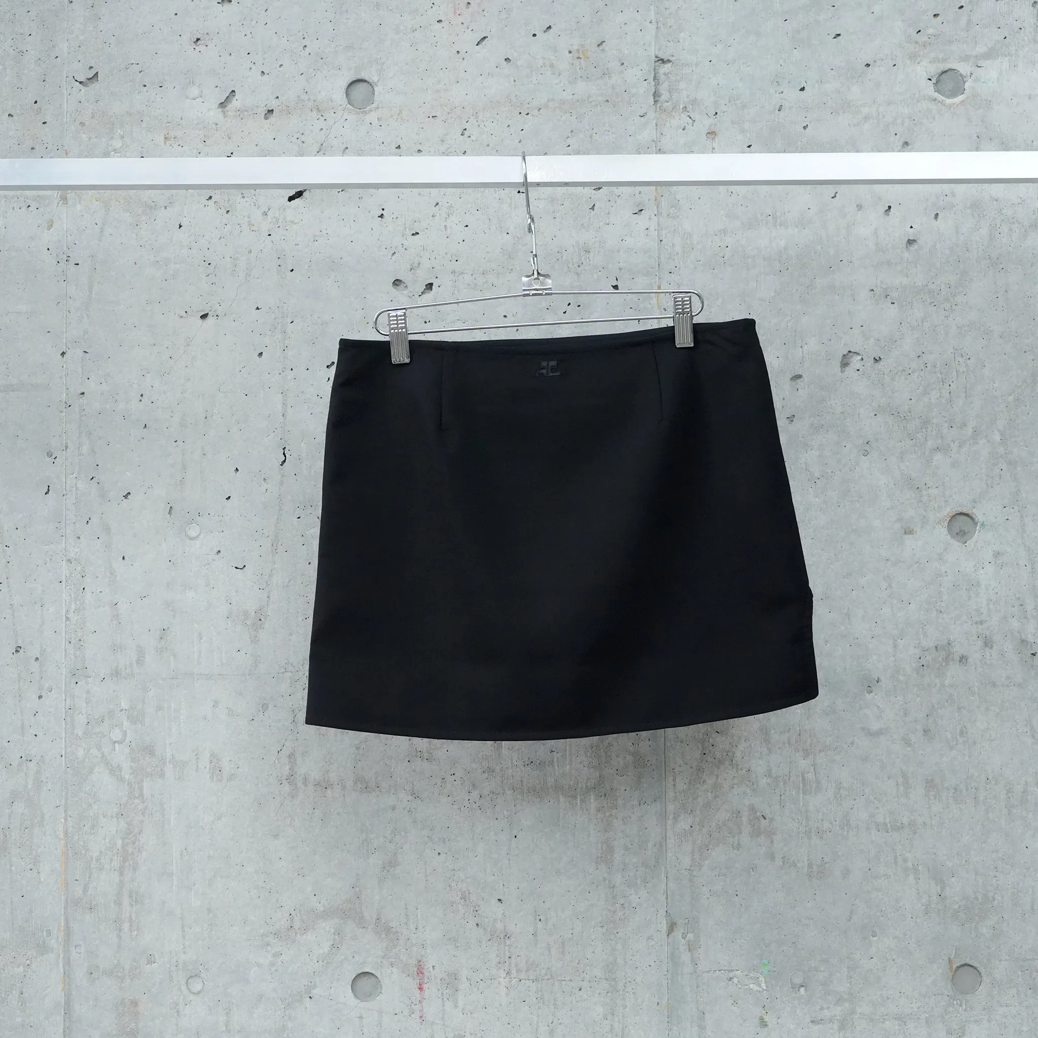 MINI SKIRT OBLIQUE TAILORED WOOL / 9999:BLACK