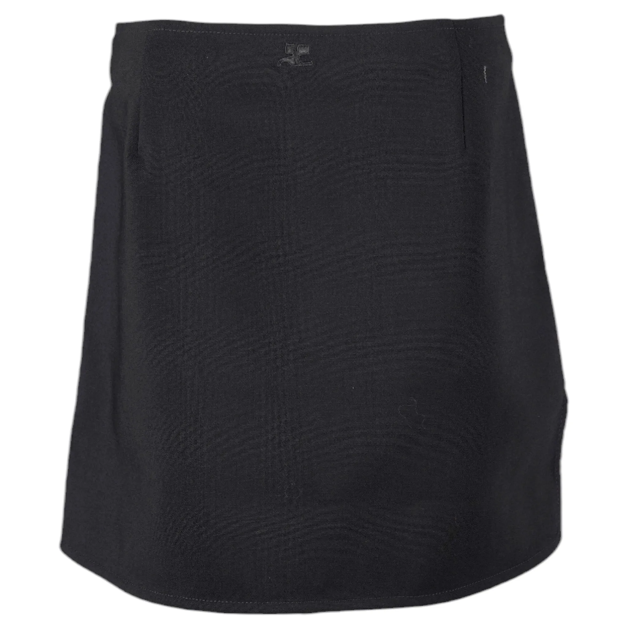 MINI SKIRT OBLIQUE TAILORED WOOL / 9999:BLACK