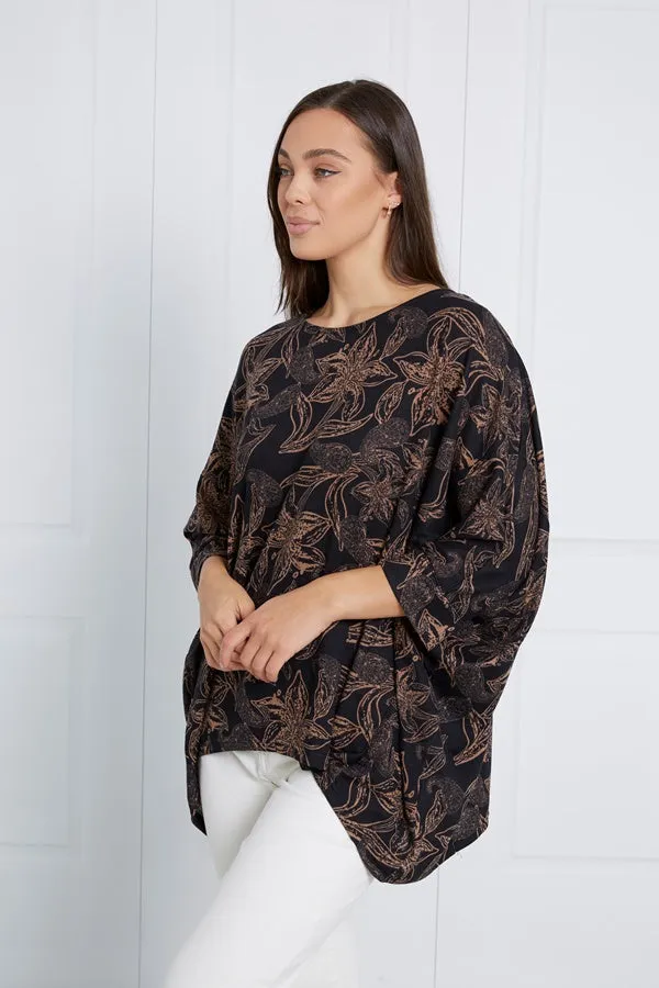 Oversized Paisley Print Top