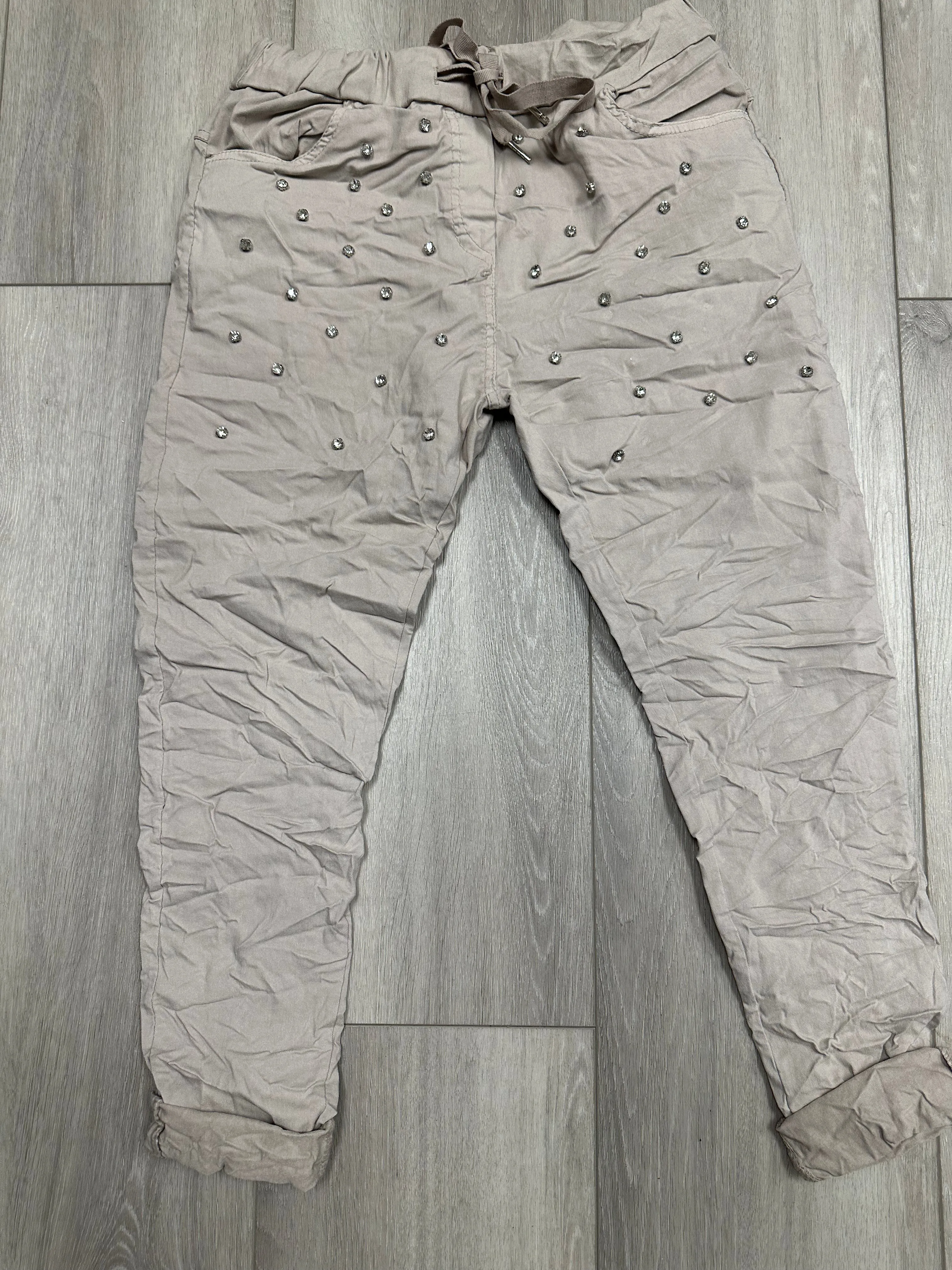 Rhinestone Stud Joggers