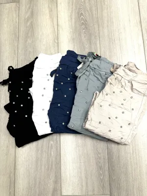Rhinestone Stud Joggers