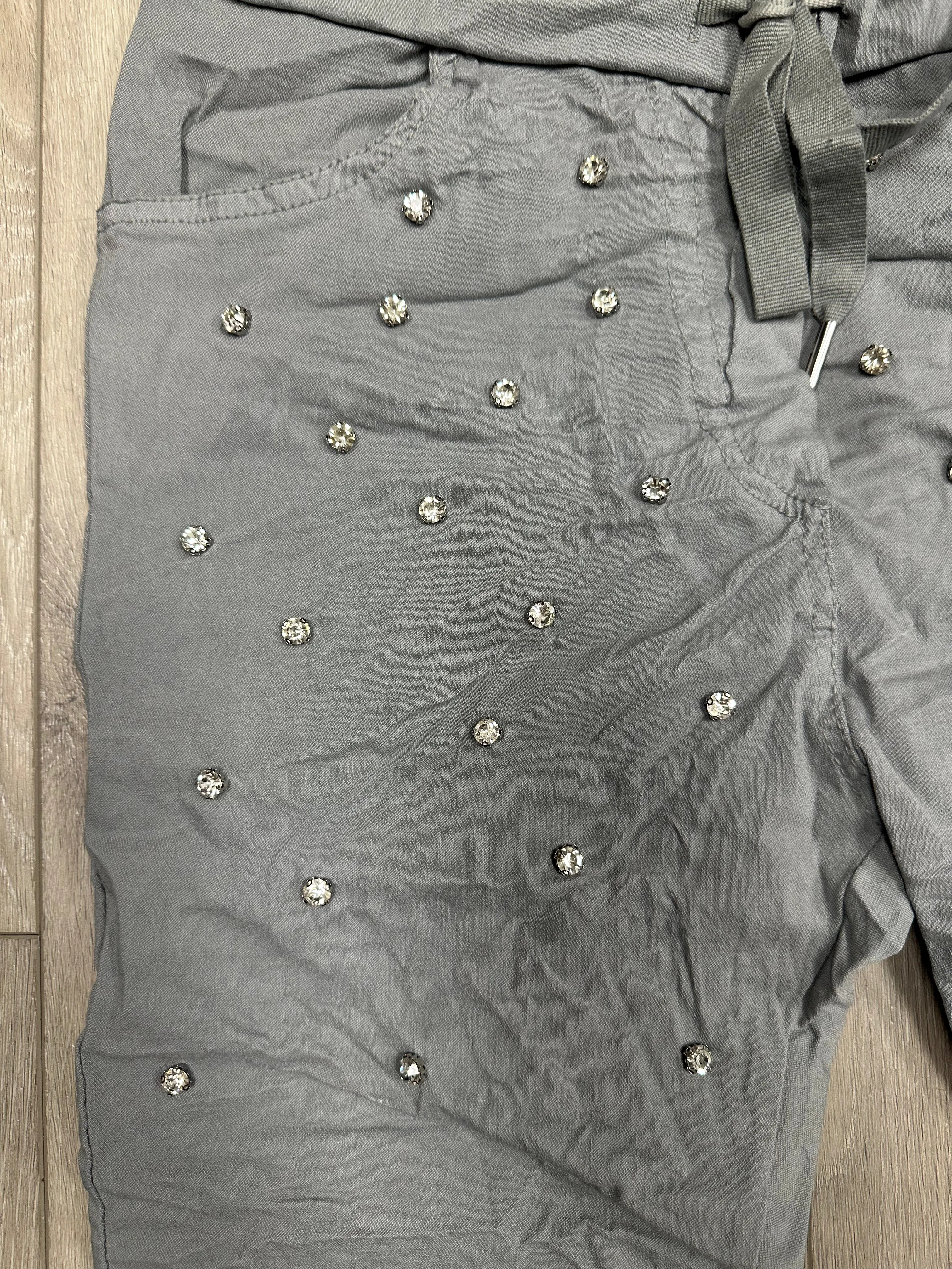 Rhinestone Stud Joggers