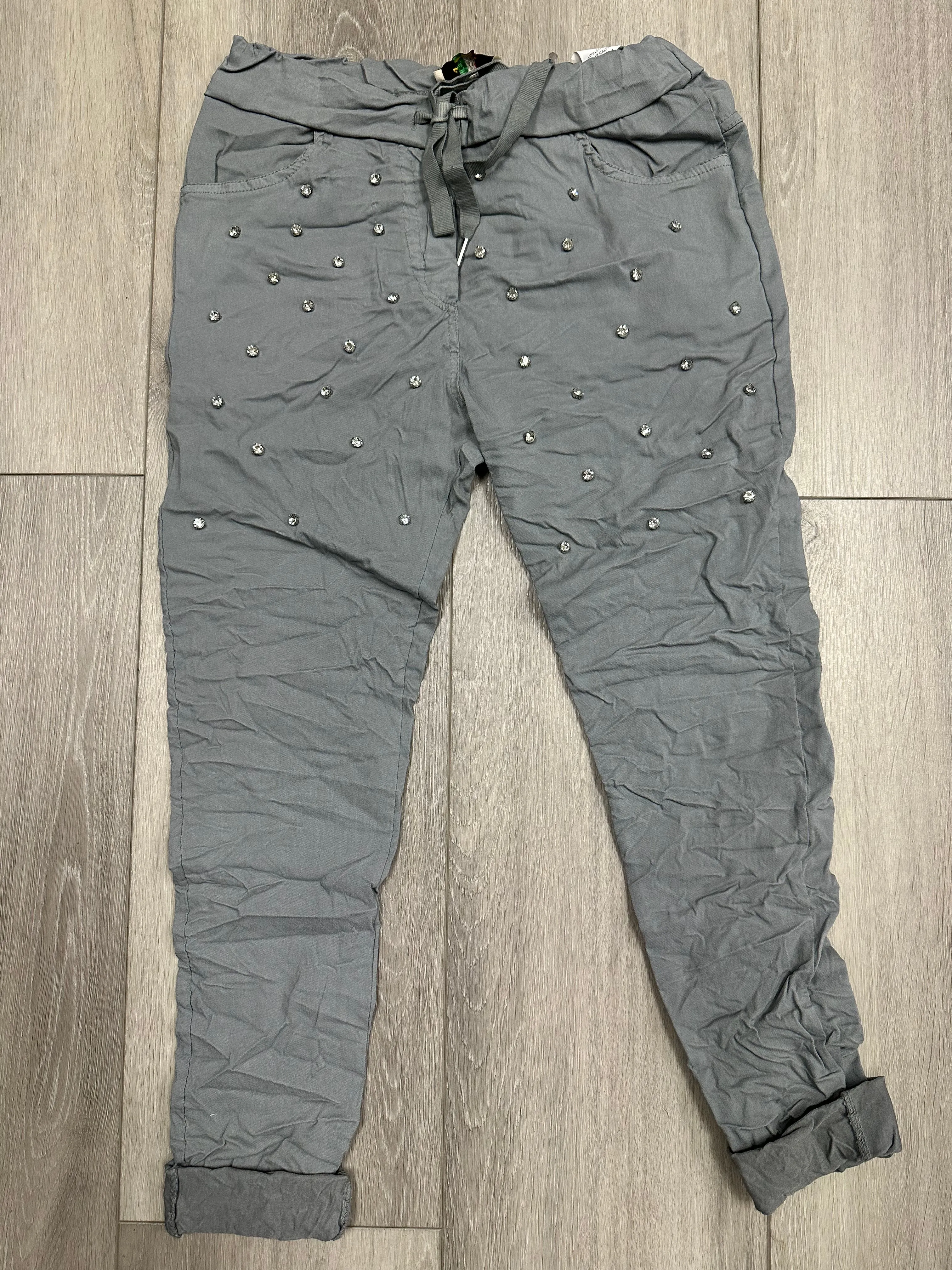 Rhinestone Stud Joggers