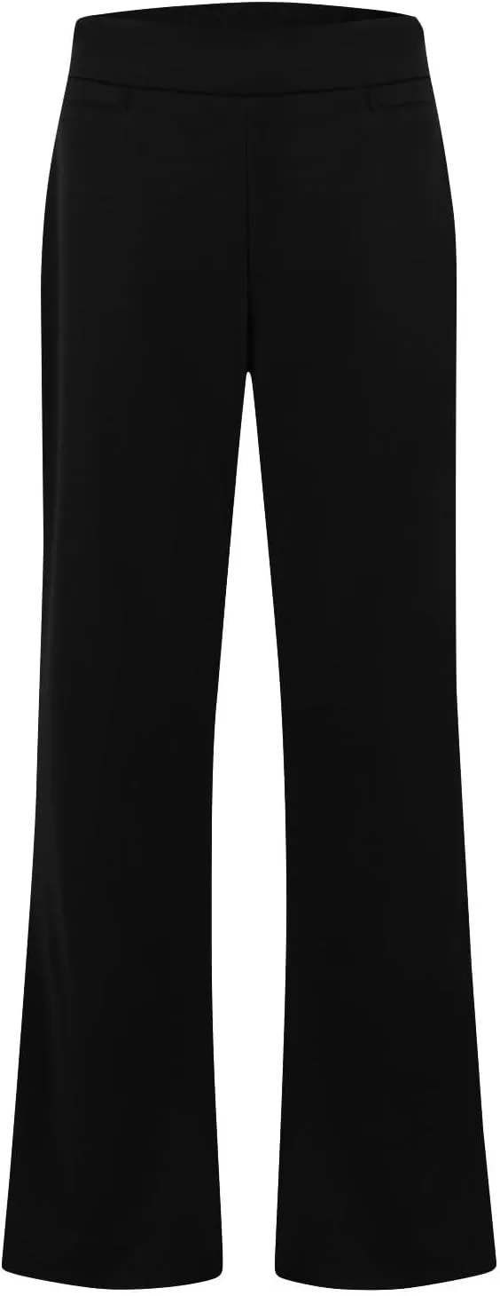 Stretchy Yoga Work Pants,High Waist Stretchy Trousers Pull on Office Slacks Bottoms,Dress Pants Women Business