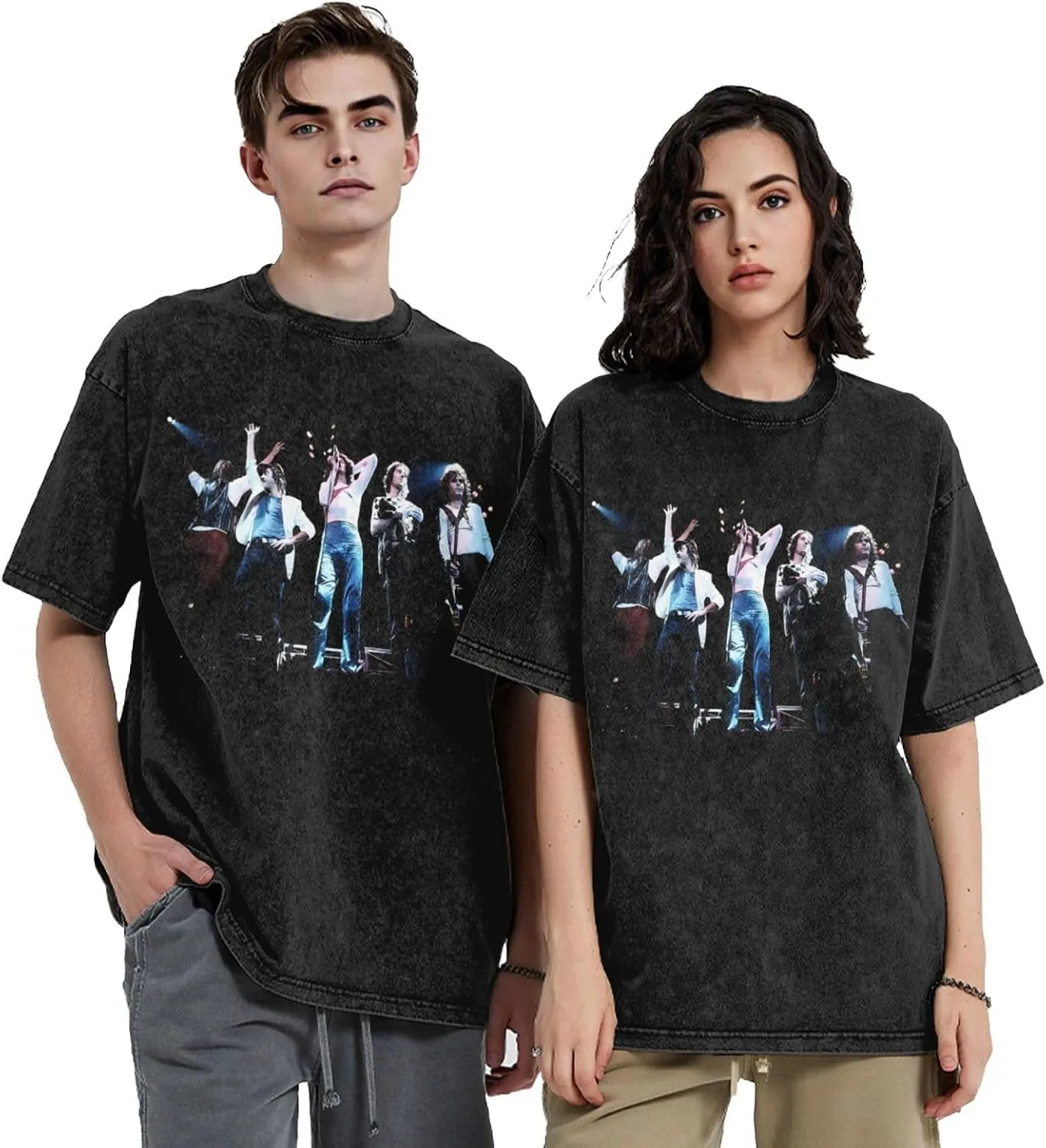 T-Shirt Men's Cotton Oversized for Unisex Short Sleeve Crew Neck Loose Tops