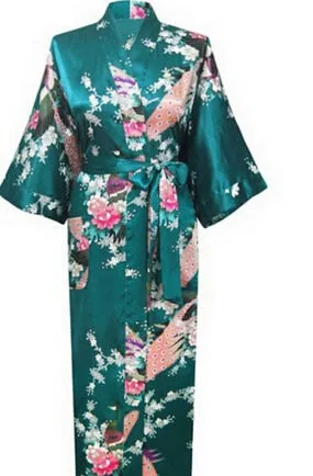 Women Long Floral Lounge Kimono Robe