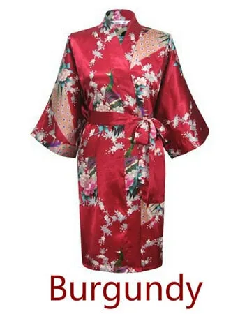 Women Long Floral Lounge Kimono Robe