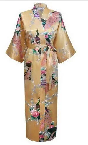 Women Long Floral Lounge Kimono Robe