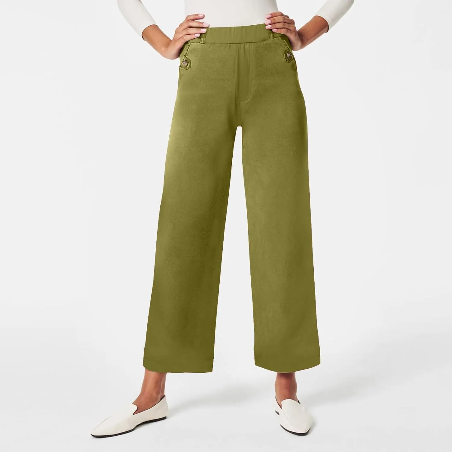 Women's Linen Summer Casual Loose Palazzo Pants Low Waist Baggy Stretchy Slim Fit Palazzo Pants Business Work