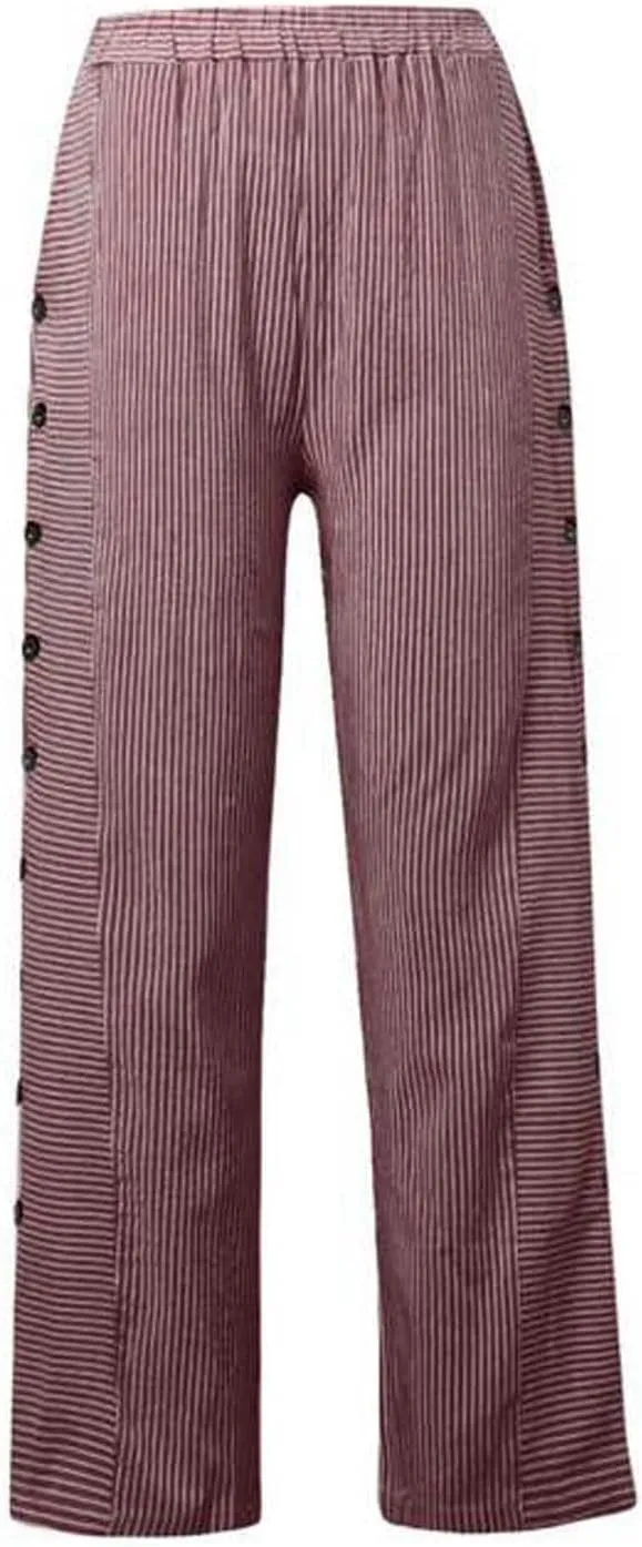 Womens Pants, Casual Pants Peasant Print Straight Leg Linen Drawstring Stretchy High