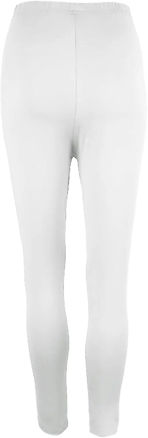 Women's Yoga Pants Lightweight Stretchy High Waist Leggings Solid Color Slim Fit Cropped Trousers Workout Casual