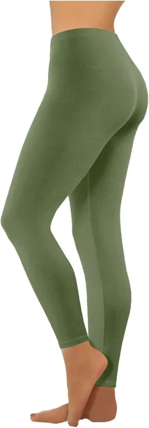 Women's Yoga Pants Lightweight Stretchy High Waist Leggings Solid Color Slim Fit Cropped Trousers Workout Casual