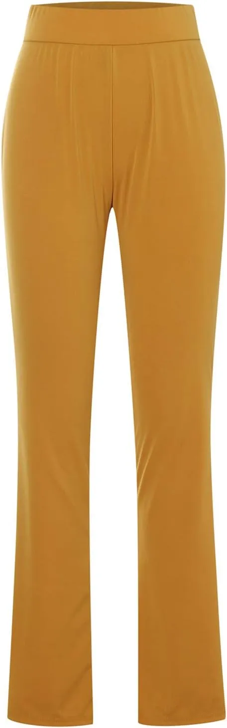 Yoga Flared Pants for Women High Waisted Bootcut Workout Tummy Control Leggings Trendy Stretchy Athletic Trousers