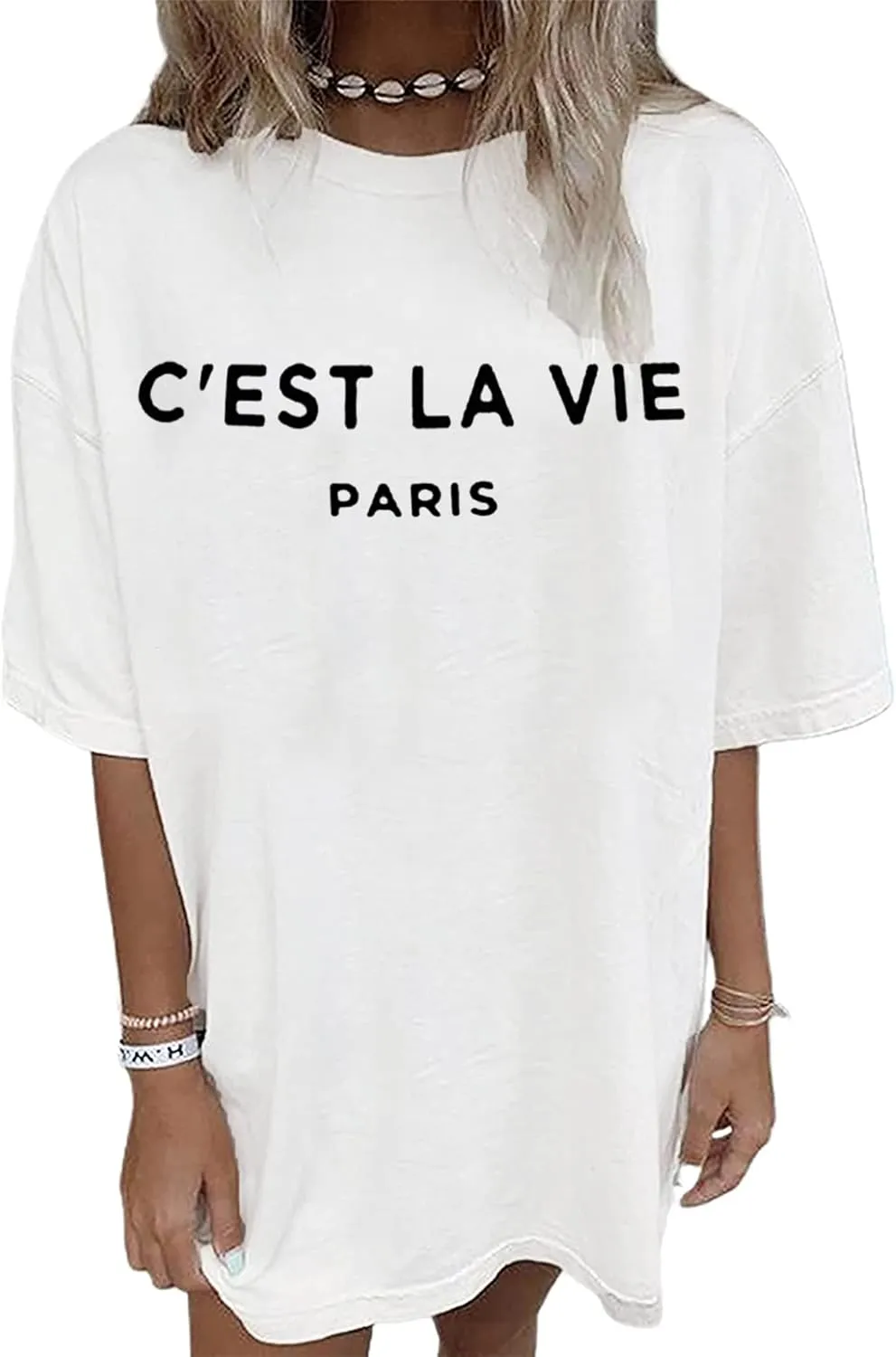 Zoyami Womens Oversized T Shirt Graphic Tee Casual Summer Loose Short Sleeve Top